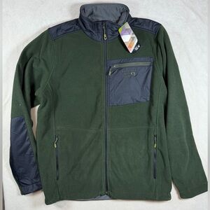 NWT Mountain Hardwear Size Large Dark Green Performance Full Zip Jacket